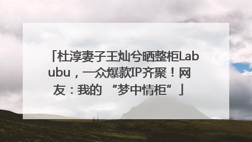 杜淳妻子王灿兮晒整柜Labubu，一众爆款IP齐聚！网友：我的 “梦中情柜”