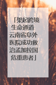 架起跨境生命通道 云南省阜外医院成功救治孟加拉国危重患者