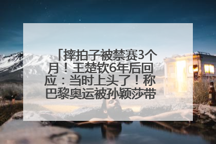 摔拍子被禁赛3个月！王楚钦6年后回应：当时上头了！称巴黎奥运被孙颖莎带着打，搭档8年“一个眼神就能懂”