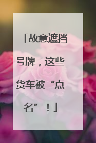 故意遮挡号牌，这些货车被“点名”！