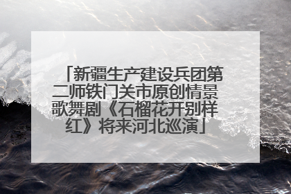 新疆生产建设兵团第二师铁门关市原创情景歌舞剧《石榴花开别样红》将来河北巡演