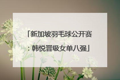 新加坡羽毛球公开赛：韩悦晋级女单八强