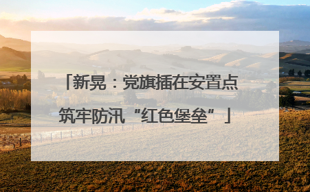 新晃：党旗插在安置点 筑牢防汛“红色堡垒”