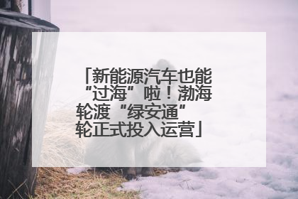 新能源汽车也能“过海”啦！渤海轮渡“绿安通” 轮正式投入运营