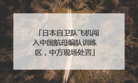 日本自卫队飞机闯入中国航母编队训练区，中方现场处置