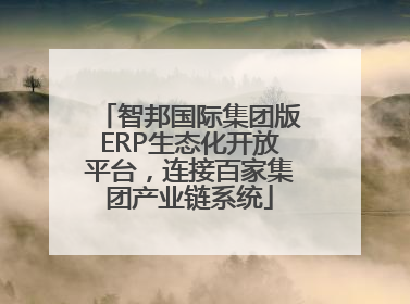 智邦国际集团版ERP生态化开放平台，连接百家集团产业链系统