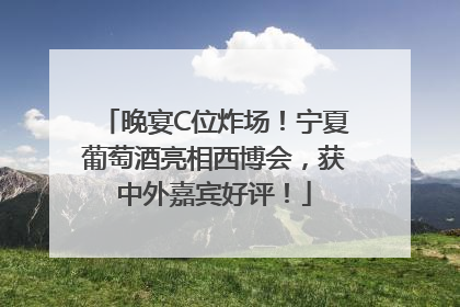 晚宴C位炸场！宁夏葡萄酒亮相西博会，获中外嘉宾好评！