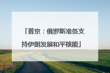 普京：俄罗斯准备支持伊朗发展和平核能