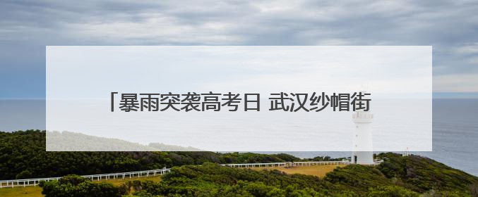 暴雨突袭高考日 武汉纱帽街执法“铁军”护航考生逐梦路