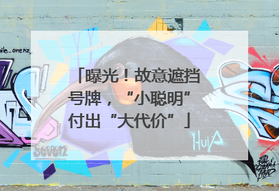 曝光！故意遮挡号牌，“小聪明”付出“大代价”