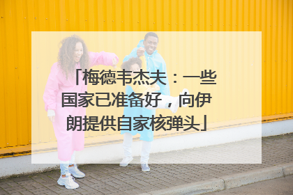 梅德韦杰夫：一些国家已准备好，向伊朗提供自家核弹头