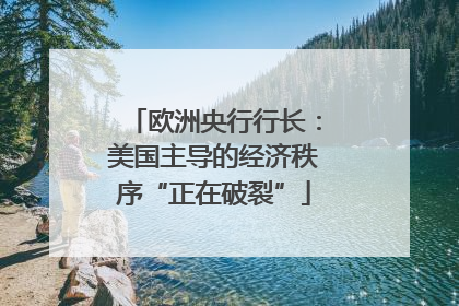 欧洲央行行长：美国主导的经济秩序“正在破裂”