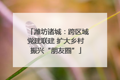 潍坊诸城：跨区域党建联建 扩大乡村振兴“朋友圈”