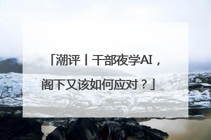 潮评丨干部夜学AI，阁下又该如何应对？