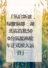 氢启新途，绿耀铜都：湖北省首批500台氢能两轮车正式投入运营