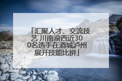 汇聚人才、交流技艺 川南渝西近300名选手在酒城泸州展开技能比拼