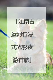 江南古运河行浸式光影夜游首航