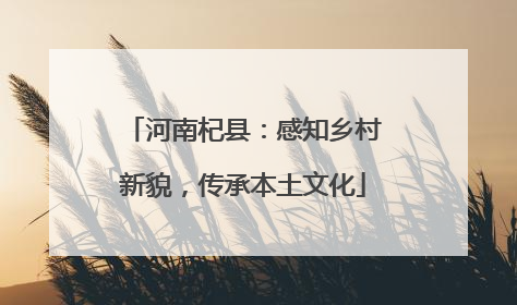 河南杞县：感知乡村新貌，传承本土文化