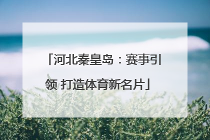 河北秦皇岛：赛事引领 打造体育新名片