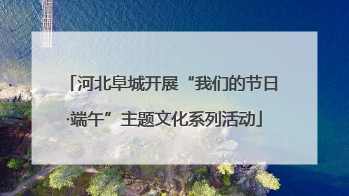 河北阜城开展“我们的节日·端午”主题文化系列活动