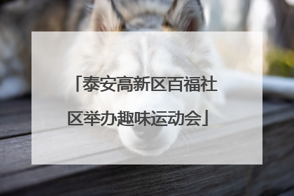 泰安高新区百福社区举办趣味运动会