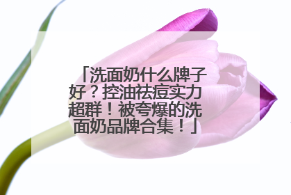 洗面奶什么牌子好？控油祛痘实力超群！被夸爆的洗面奶品牌合集！