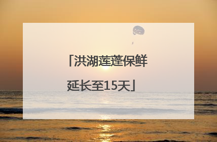 洪湖莲蓬保鲜延长至15天
