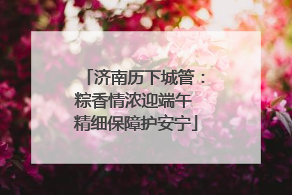 济南历下城管：粽香情浓迎端午 精细保障护安宁