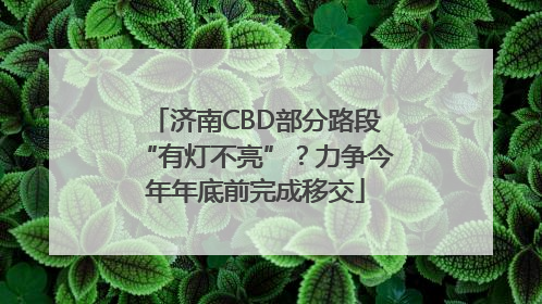 济南CBD部分路段“有灯不亮”？力争今年年底前完成移交