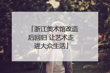浙江美术馆改造后回归 让艺术走进大众生活