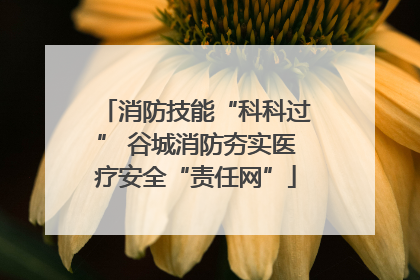 消防技能“科科过” 谷城消防夯实医疗安全“责任网”