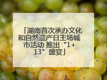 湖南首次承办文化和自然遗产日主场城市活动 推出“1+13”盛宴