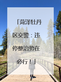 菏泽牡丹区交警：违停整治势在必行！