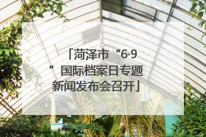菏泽市“6·9”国际档案日专题新闻发布会召开