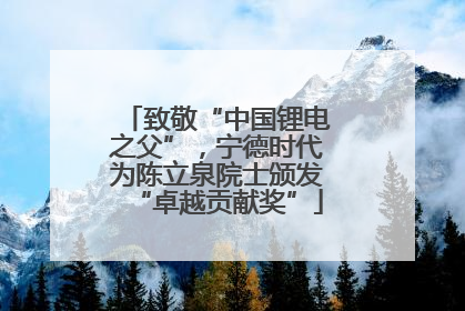 致敬“中国锂电之父”，宁德时代为陈立泉院士颁发“卓越贡献奖”