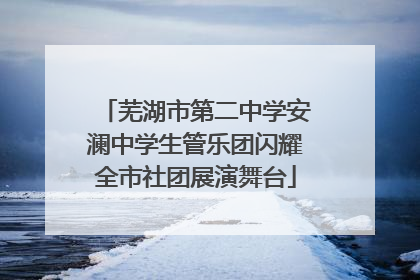 芜湖市第二中学安澜中学生管乐团闪耀全市社团展演舞台