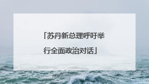 苏丹新总理呼吁举行全面政治对话