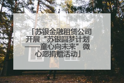 苏银金融租赁公司开展“苏银圆梦计划——童心向未来”微心愿捐赠活动