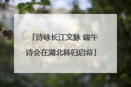 诗咏长江文脉 端午诗会在湖北秭归启幕