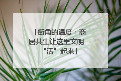 街角的温度：商居共生让这里文明“活”起来