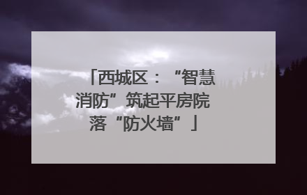 西城区：“智慧消防”筑起平房院落“防火墙”