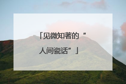 见微知著的“人间瓷话”