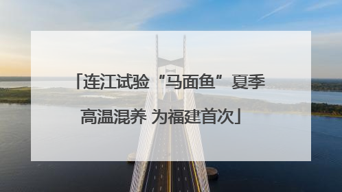 连江试验“马面鱼”夏季高温混养 为福建首次
