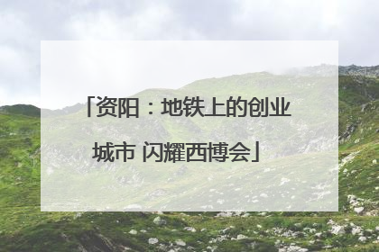 资阳：地铁上的创业城市 闪耀西博会
