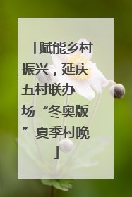 赋能乡村振兴，延庆五村联办一场“冬奥版”夏季村晚