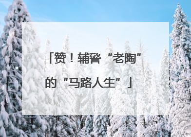 赞！辅警“老陶”的“马路人生”