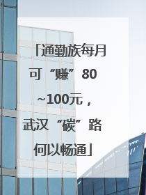通勤族每月可“赚”80~100元，武汉“碳”路何以畅通