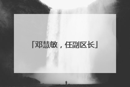 邓慧敏，任副区长