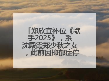 郑欣宜补位《歌手2025》，系沈殿霞郑少秋之女，此前因抑郁症停工两年