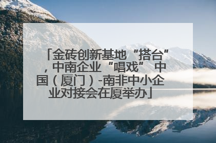 金砖创新基地“搭台”，中南企业“唱戏” 中国（厦门）-南非中小企业对接会在厦举办